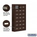 Salsbury Cell Phone Storage Locker - 7 Door High Unit (5 Inch Deep Compartments) - 21 A Doors - Bronze - Surface Mounted - Master Keyed Locks